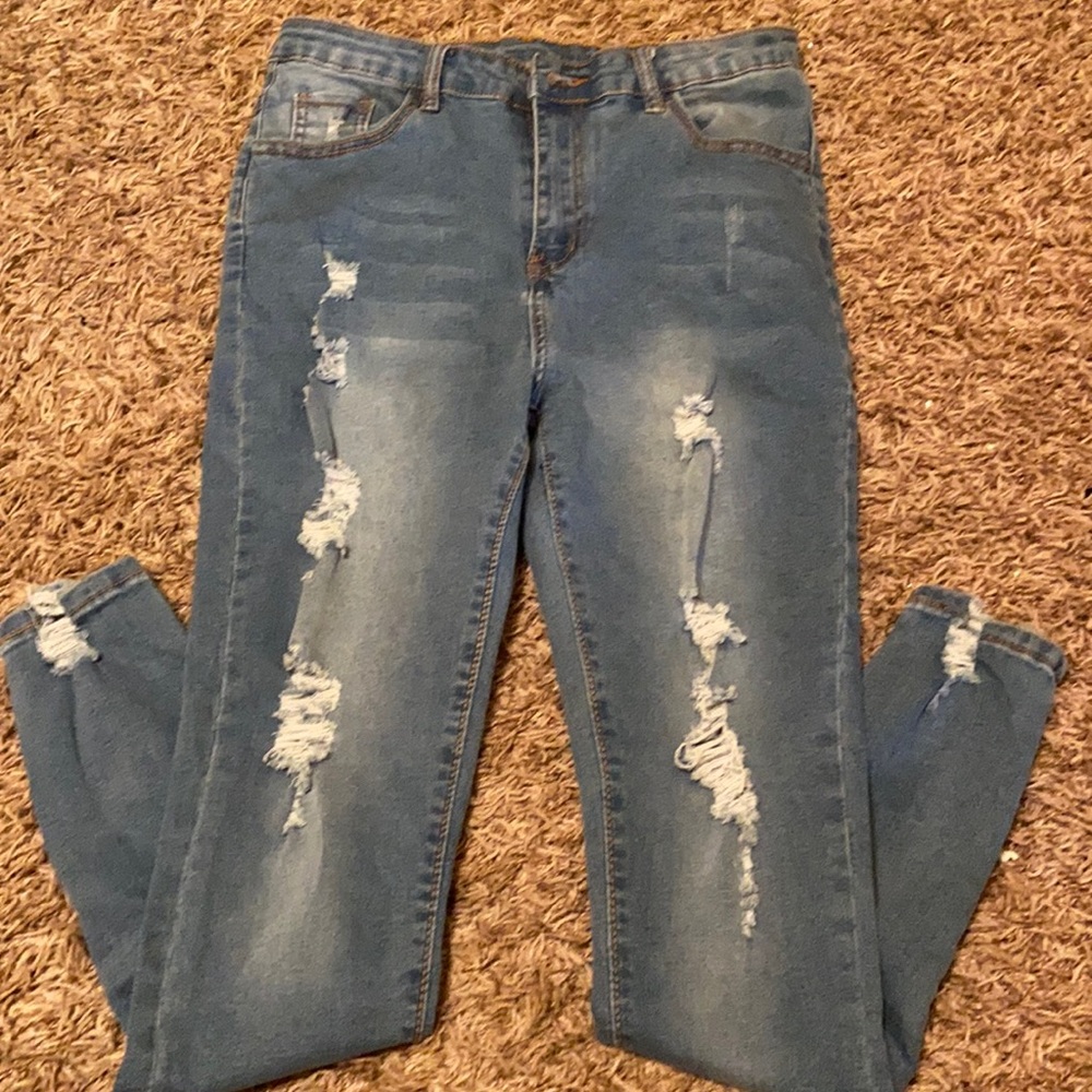 Blue Ripped Jeans